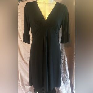 LOFT Black Midi Dress